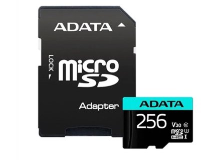 524546 adata premier pre microsdxc 256gb class 10 uhs i u3 100 80mb s sd adapter ausdx256gui3v30sa2 ra1