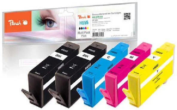 PEACH kompatibilná kazeta HP No 655 MultiPack Plus, 2xbk, c, m, y, 2x19ml, 3x12ml