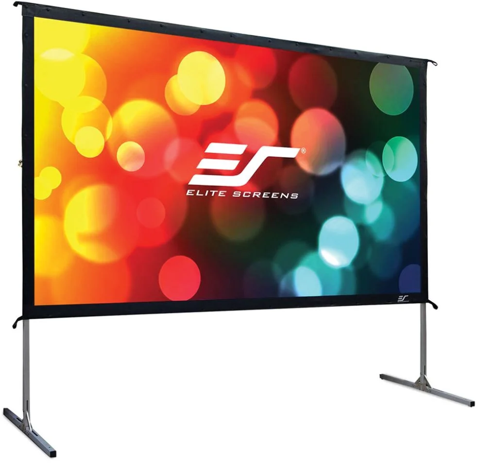 ELITE SCREENS mobilné exteriérové plátno na statíve 100" (254 cm)/ 16:9/ 124,5 x 221,5 cm/ hliníkový rám/ Gain 1.1/ CineWhite
