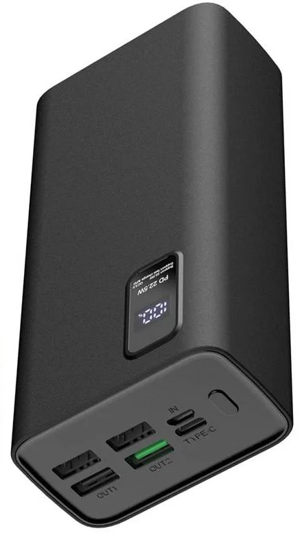 Platinet Power Bank PMPB30WQC728B 30000mAh PD3.0 QC3.0 displej čierna