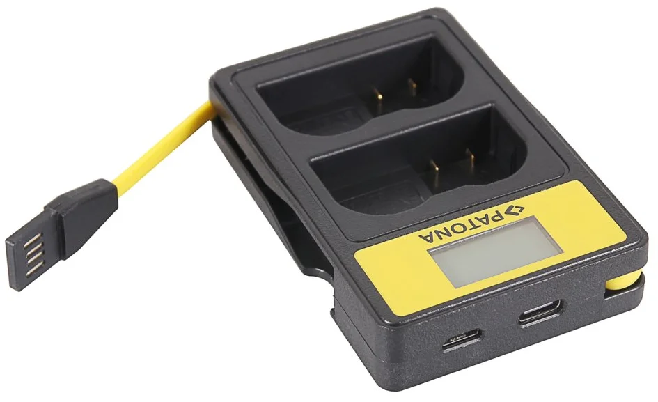 PATONA Photo Duálna nabíjačka Nikon EN-EL14 s LCD, USB