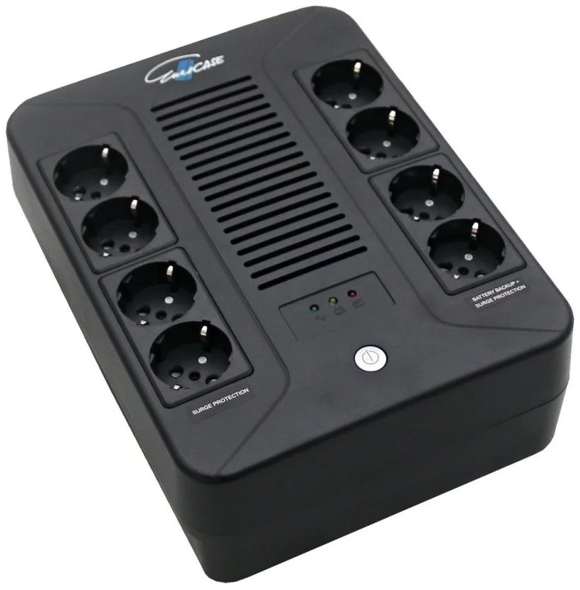 Eurocase EA200PLUS EVO 800VA, interaktívna linka, 8x zásuvka