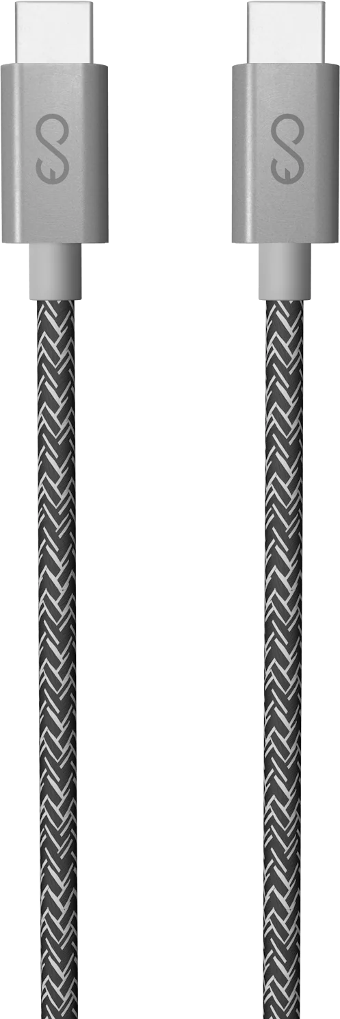 Epico Látkový opletený kábel C na C 1,8 m 2020 - vesmírne sivý