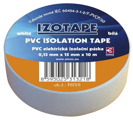Izolačná páska pre PVC káble 15/10 biela