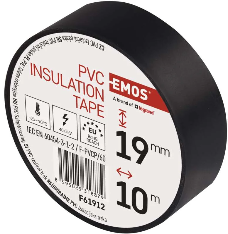 Izolačná páska pre PVC káble 19/10 čierna