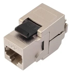 SOLARIX keystone 10G, CAT6A, STP, RJ45, čierny, samorezný SXKJ-10G-STP-BK-SA