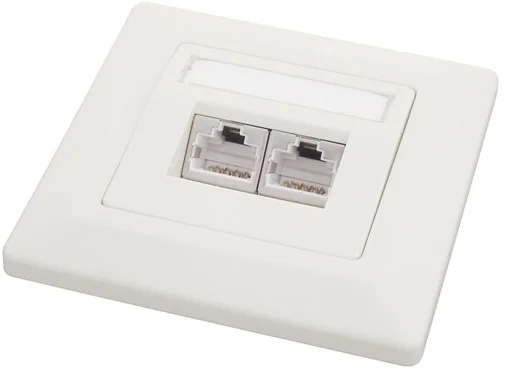 SOLARIX zásuvka CAT5E, STP, 2 x RJ45, pod omietku, biela SX9-2-5E-STP-WH