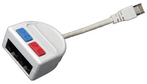 SOLARIX rozbočovač, počítač/počítač, 2 x RJ45, UTP T-MOD 3-U5