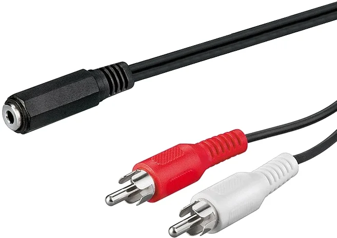 Kábel PremiumCord Jack 3,5 mm-2xCINCH F/M 1,5 m
