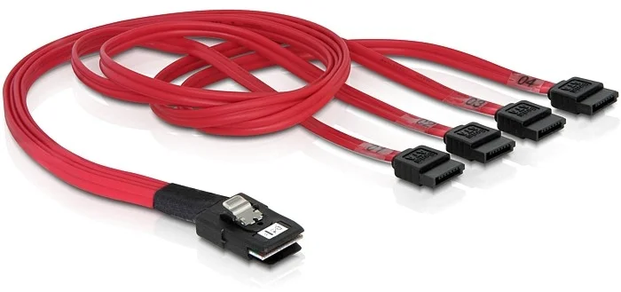 Delock kábel SAS mini 36-pin / 4x SATA 50 cm (83057)