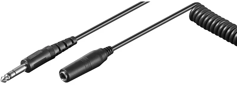 Predlžovací kábel PremiumCord Jack 6,3 mm M/F špirála 5 m