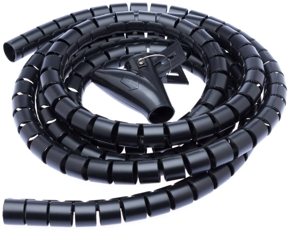 Connect IT CI-514 - Pás na viazanie káblov, rúrka, dĺžka 2,5 m a šírka 20 mm, čierny