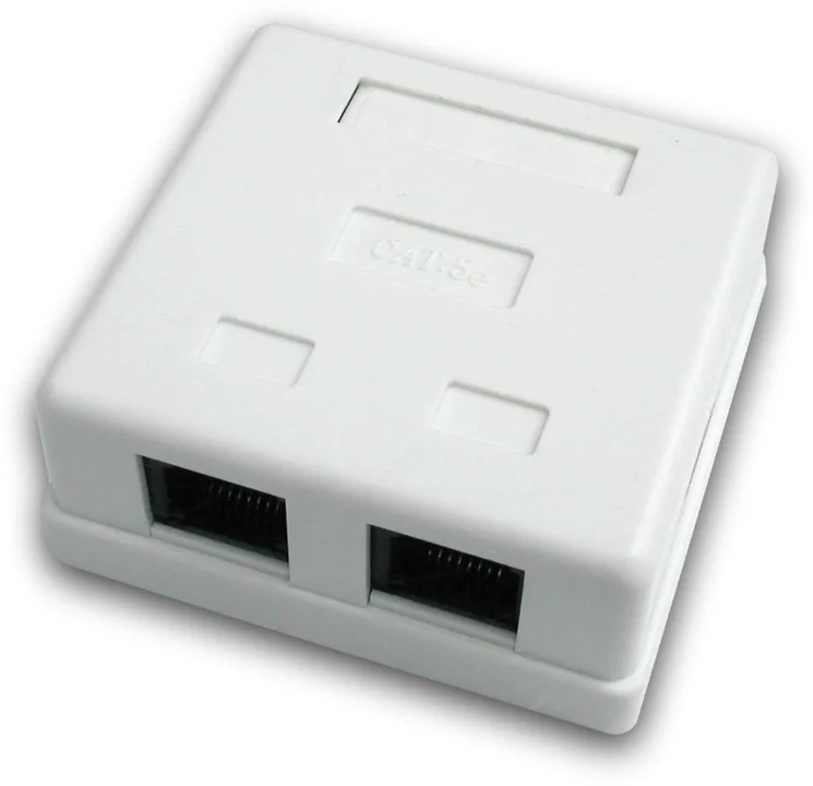 DATACOM Dátová zásuvka STP CAT5E 2xRJ45 biela