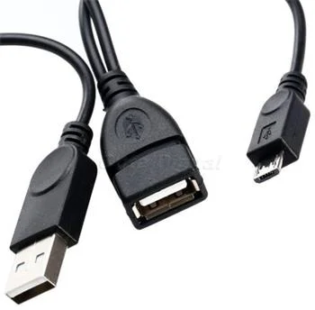 Adaptérový kábel USB A/ženský USB A/ženský - microUSB/ženský OTG