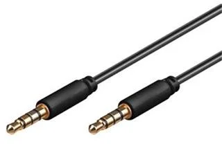 Kábel Jack 3,5 mm 4 pin M/M 2 m pre Apple iPhone, iPad, iPod