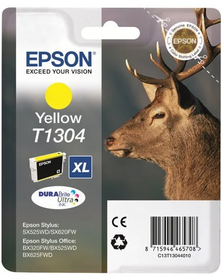 Epson T1304 Yellow 10,1ml pre Stylus SX525WD/SX620FW, Stylus Office BX320FW/BX525WD/BX625FWD - originálne C13T13044012