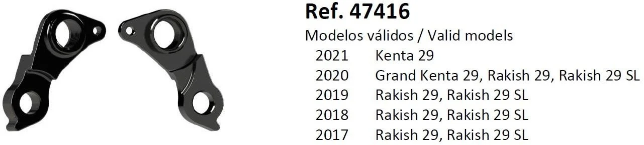 MMR rámová pätka Rakish, Rakish SL, Kenta do 2021 pozri popis