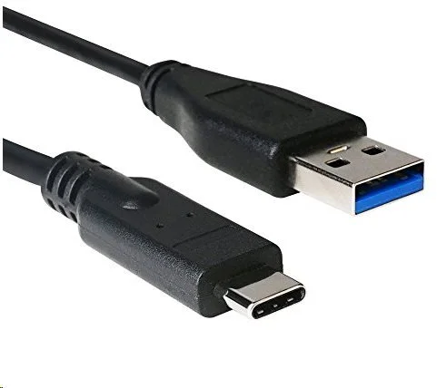 Kábel C-TECH USB 3.0 AM na USB-C, 1 m, čierny