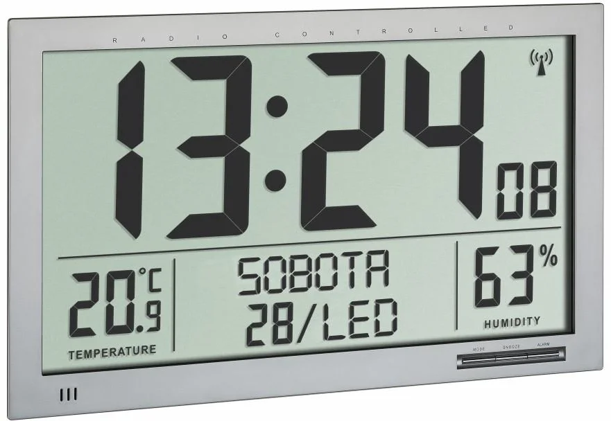 TFA nástenné DCF hodiny 60.4517.54 s teplomerom a vlhkomerom - veľkosť XL TFA60.4517.54