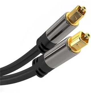 Kábel PremiumCord Toslink M/M, OD:6 mm, zlatý dizajn 5 m