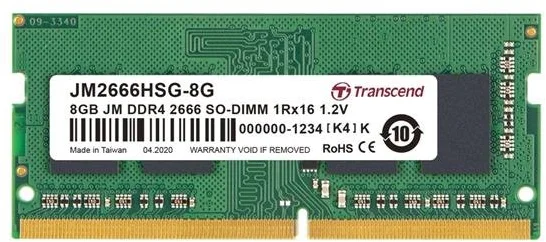 Transcend JetRam 8GB DDR4 SO-DIMM 2666MHz CL19 JM2666HSG-8G