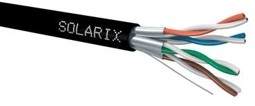 SOLARIX kábel, CAT6A, STP PE Fca, 500m, cievka SXKD-6A-STP-PE