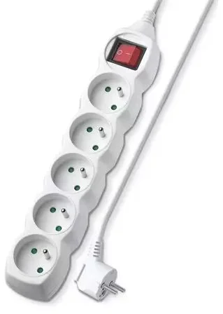 Predlžovací kábel Geti GEC55S 5 zásuviek 5 m s vypínačom