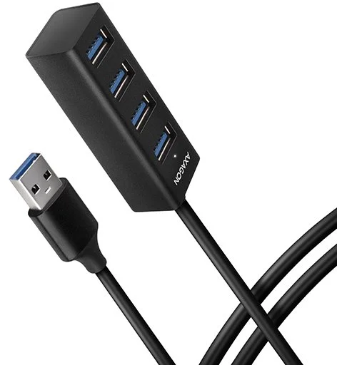AXAGON HUE-M1AL, 4x USB 3.2 Gén 1 MINI húb, 1.2m kábel