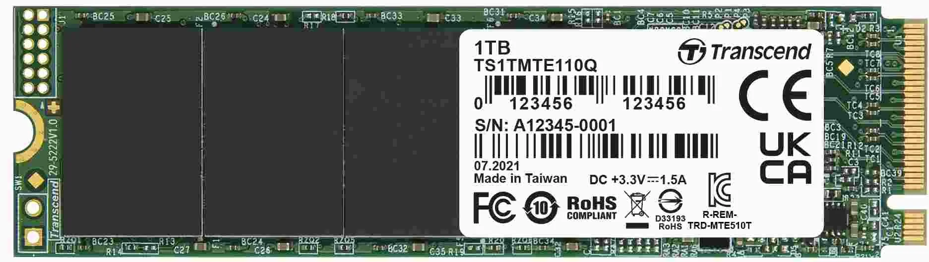 Transcend PCIe M.2 SSD 110Q 1TB
