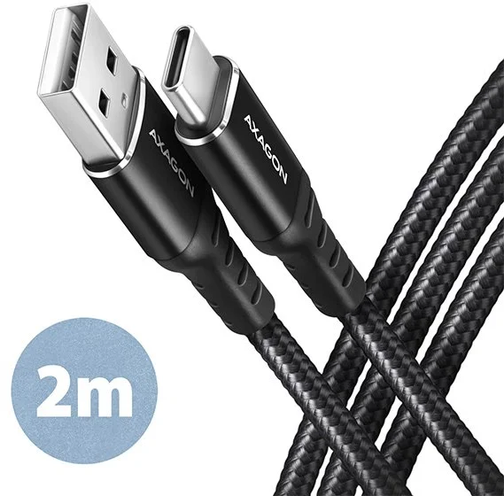 AXAGON BUCM-AM20AB, HQ kábel USB-C <-> USB-A, 2 m, USB 2.0