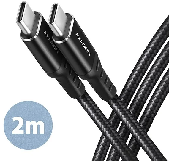 AXAGON BUCM-CM20AB, HQ kábel USB-C <-> USB-C, 2 m