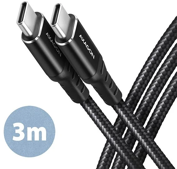 AXAGON BUCM-CM30AB, HQ kábel USB-C <-> USB-C, 3 m