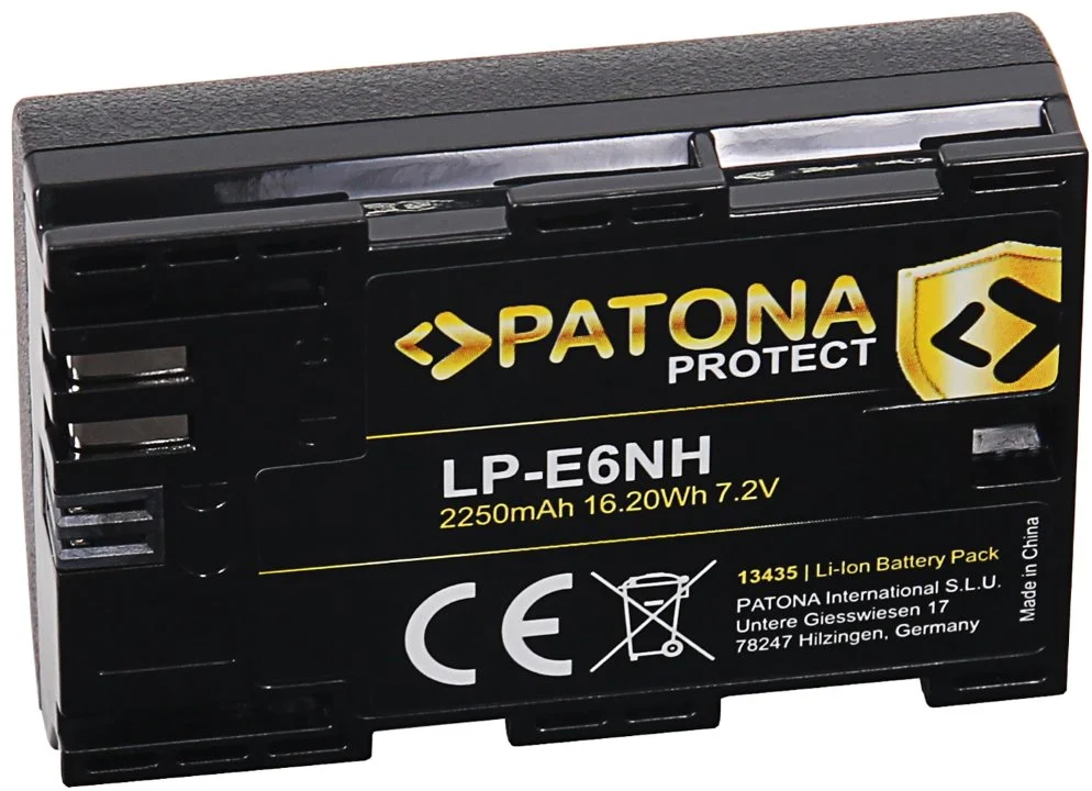 PATONA batéria pre Canon LP-E6NH 2250mAh Li-Ion Protect EOS R5/R6