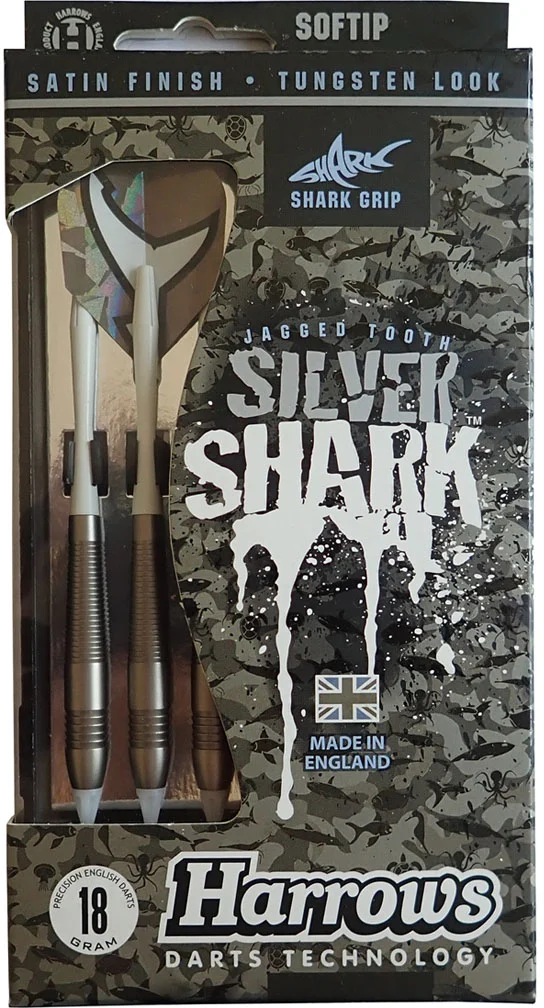 Šípky HARROWS SOFT SILVER SHARK 18g