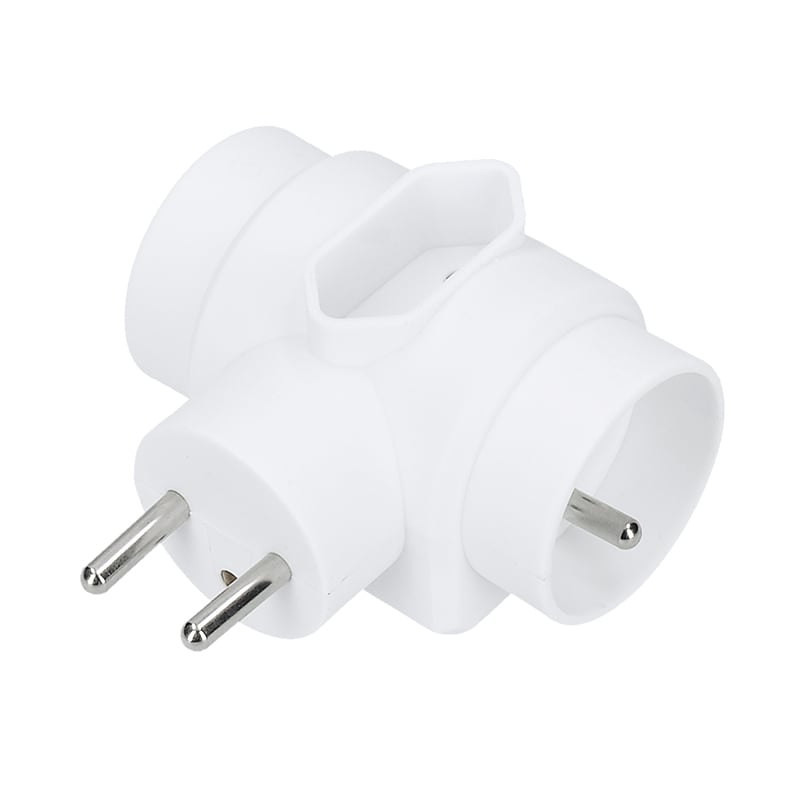 Solight rozbočovač, 2,5A + 2x 10A, biely