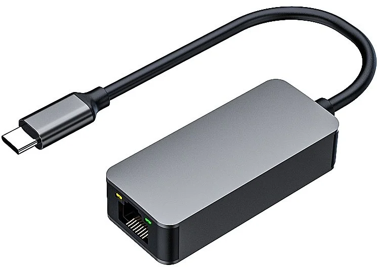 Adaptér USB-C -> LAN RJ45 ETHERNET 2,5G/1000 MBIT Hliník