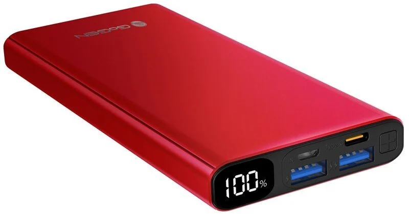 GoGEN 10000 mAh, PB100008, powerbank, červená