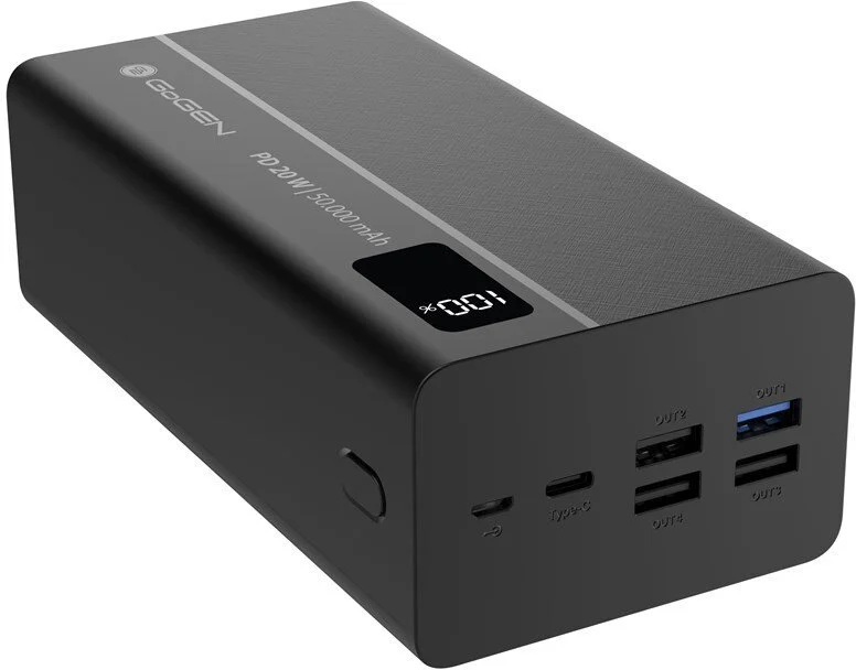 GoGEN 50000 mAh, PB500001, powerbank, čierna