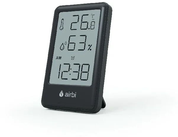 Airbi izbový teplomer a vlhkomer FRAME - čierny