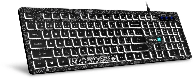Connect IT Connect IT Klávesnica Doodle, podsvietená, CZ+SK