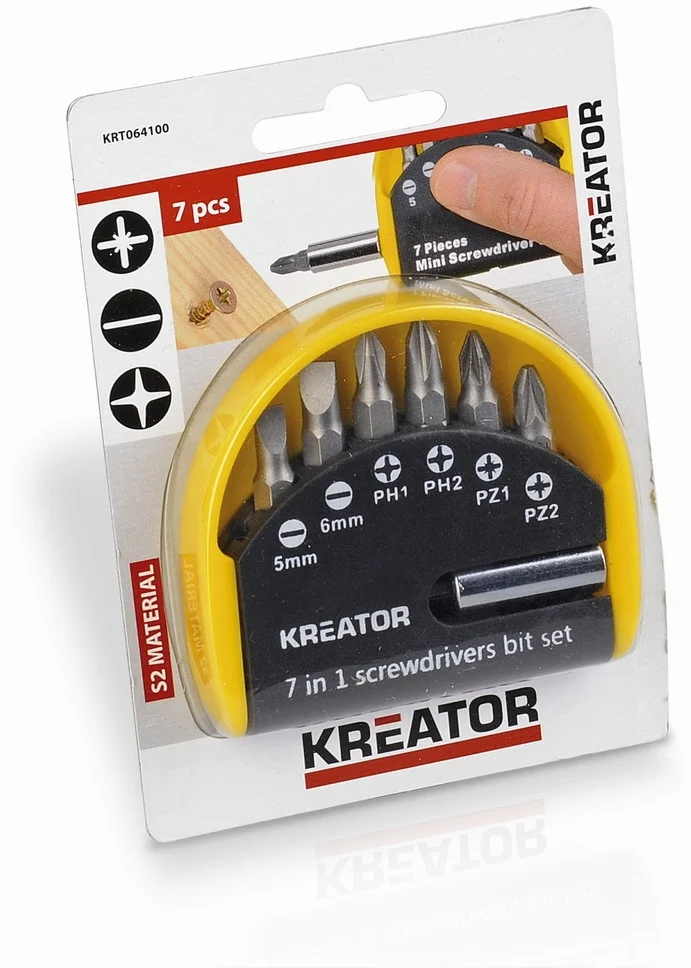 Kreator KRT064100 - Sada bitov 7 ks PZ/FL/PH