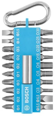 Sada 21 skrutkovacích bitov Bosch s karabínou, svetlomodrá (2.607.002.822)