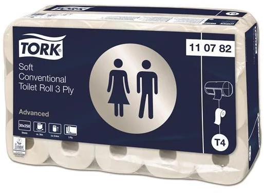 TORK Toaletný papier "Soft", 3-vrstvový, systém T4, 30 m