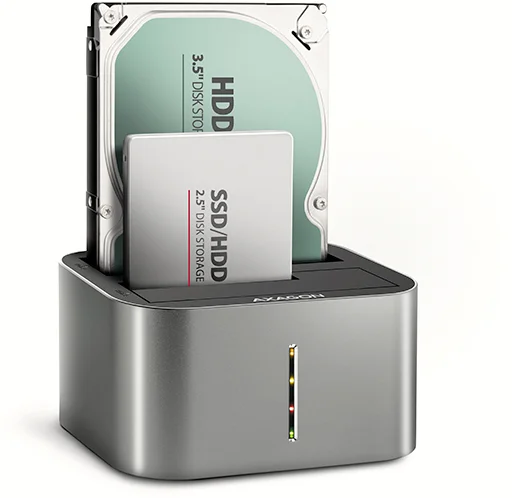 AXAGON ADSA-DC, USB-C 5Gb/s - 2x SATA 6G 2,5"/3,5" SSD/HDD CLONE DUAL dokovacia stanica