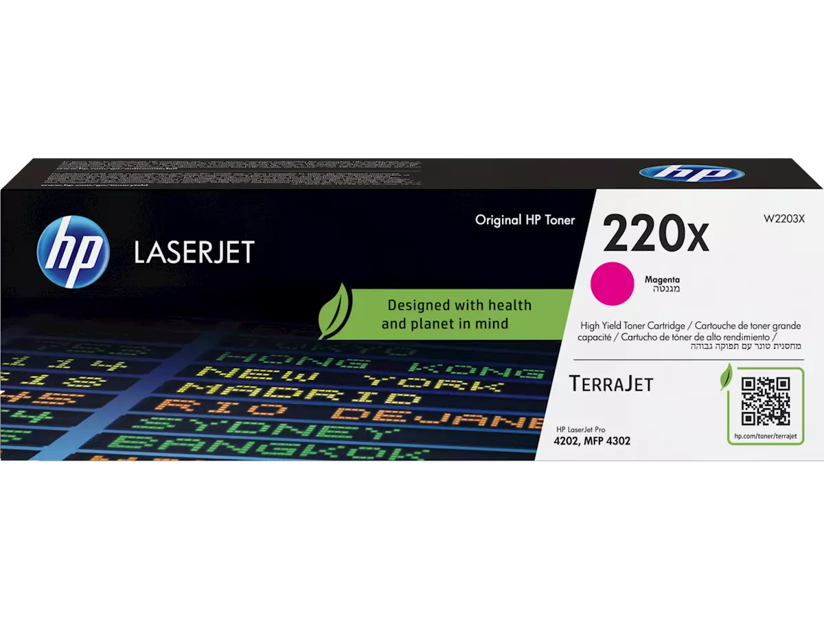 Toner HP 220X (fialový, 5500 str./min) pre LaserJet Pro 4202dn, 4202dw, MFP 4302dw, MFP 4302fdn, MFP 4302fdw
