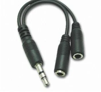 Káblový rozbočovač 3,5 Jack M - 2xF 10cm