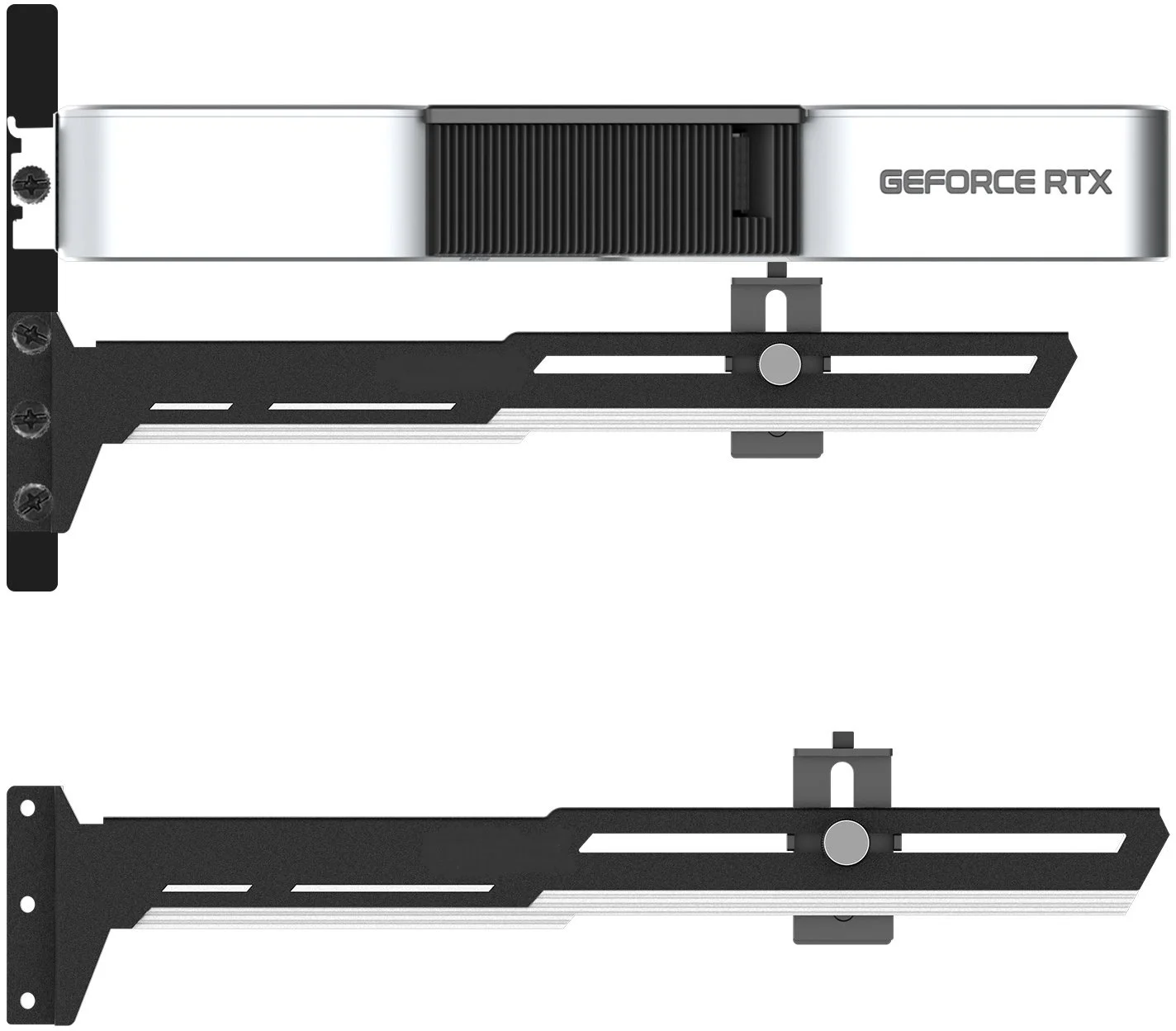 1stCOOL Držiak GPU kovový čierny, držiak VGA kovový čierny