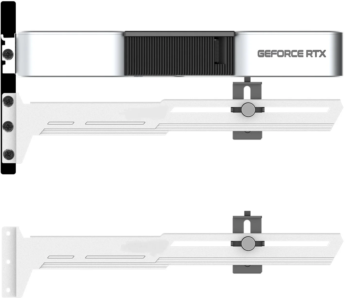 1stCOOL Držiak GPU kovový biely, držiak VGA kovový biely