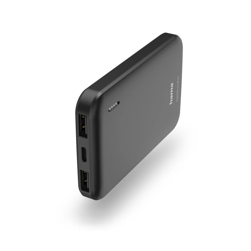 Hama Pocket 5, powerbank 5000 mAh, 2,1 A, výstup: 2x USB-A
