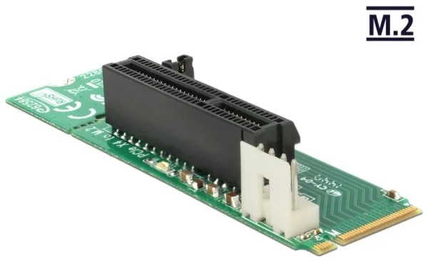 Adaptér Delock M.2 NGFF Kľúč M samec > Slot PCI Express x4
